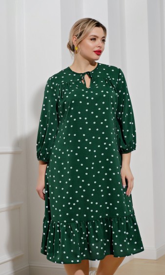 Платье 0229-1 тёмно-зелёный
